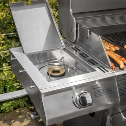 Heatus Premium gasgrill med 4 brændere og sideblus