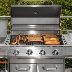 Heatus Premium gasgrill med 4 brændere og sideblus