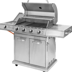 Heatus Premium gasgrill med 4 brændere og sideblus