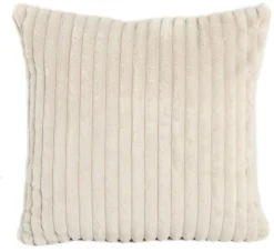 Homeville Pude imiteret pels beige 50x50cm