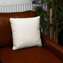 Homeville Pude læder creme 38x38cm