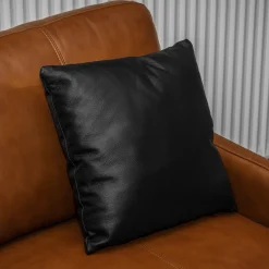 Homeville Pude læder sort 38x38cm