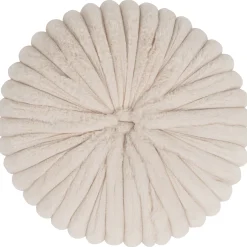 Homeville Pude rund imiteret pels beige