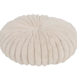 Homeville Pude rund imiteret pels beige