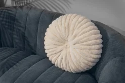 Homeville Pude rund imiteret pels beige