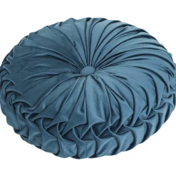 Homeville Pude rund velour blå