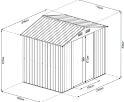 Workmann Redskabsskur stål antracit 4.1m2