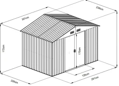 Workmann Redskabsskur stål antracit 7.2m2
