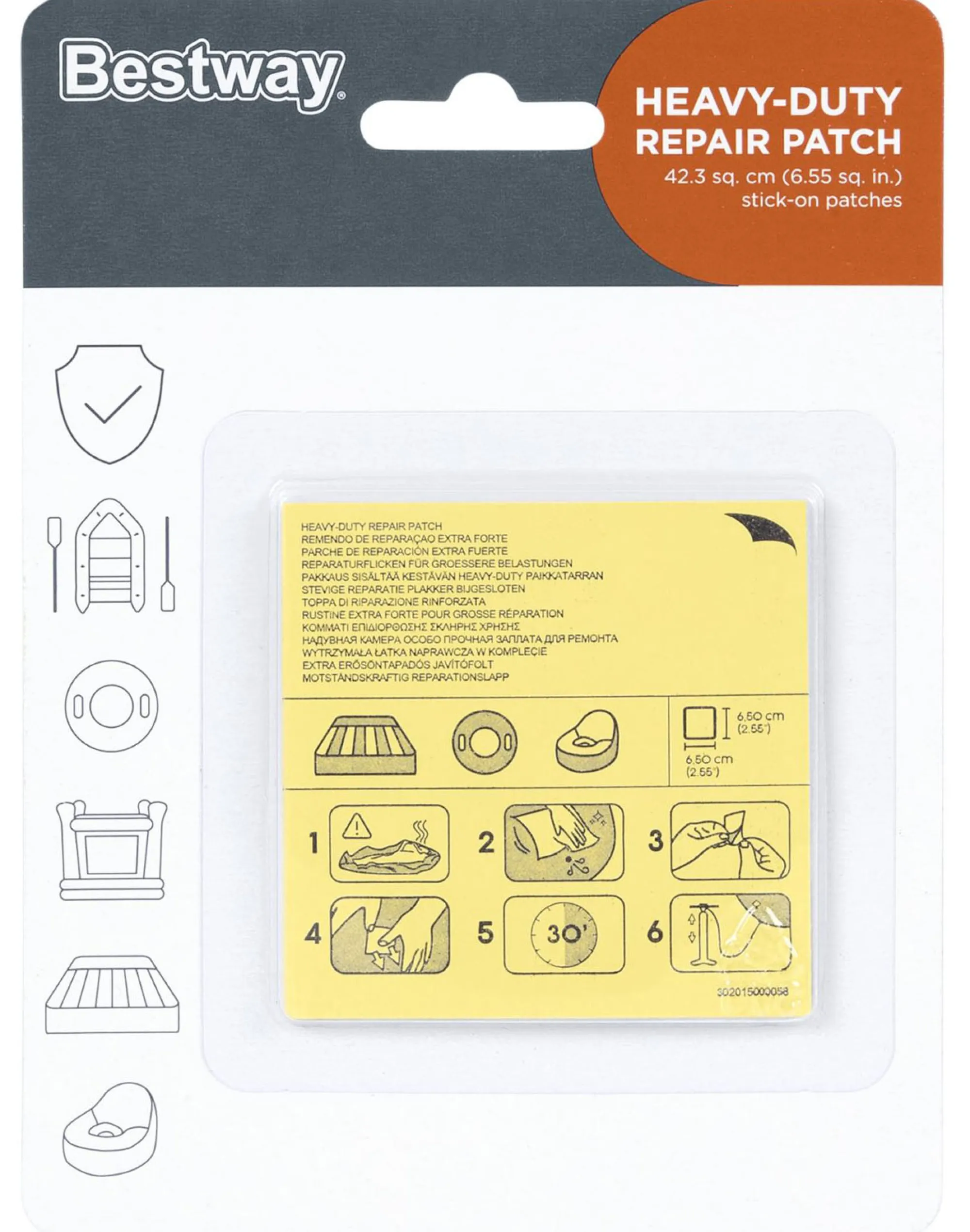 Bestway Reparationslapper til pool 6,5x6,5cm