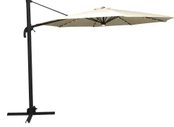 Moreland Roma parasol 360-rotation LED beige 3m