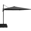 Moreland Roma parasol 360rotation mørkegrå med Parasolfod 100L