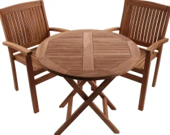 Moreland Rundt havebord teaktræ ø80cm