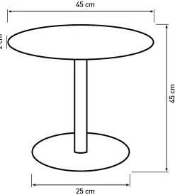Homeville Saline sidebord træ natur ø45cm