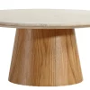 Homeville Saline sofabord marmor/træ natur ø80cm