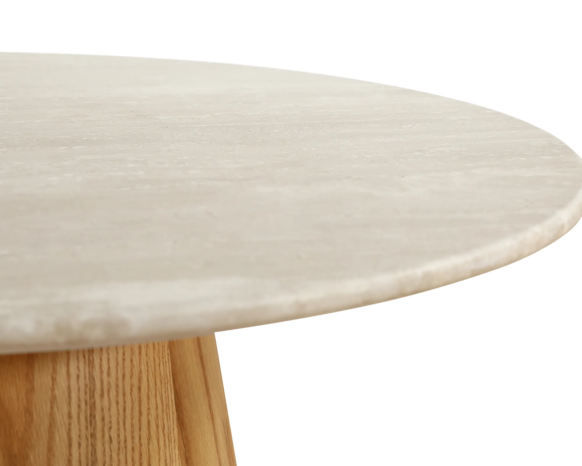 Homeville Saline sofabord marmor/træ natur ø80cm