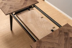 Homeville San Marino sildeben med skråben 240x90x76cm mørkebrun/sort