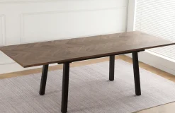 Homeville San Marino sildeben med stjernestel 240x90x76cm mørkebrun/sort