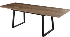 Homeville San Marino sildeben 240x90x76cm mørkebrun/sort