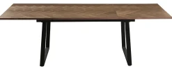 Homeville San Marino sildeben 240x90x76cm mørkebrun/sort