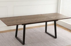 Homeville San Marino sildeben 240x90x76cm mørkebrun/sort