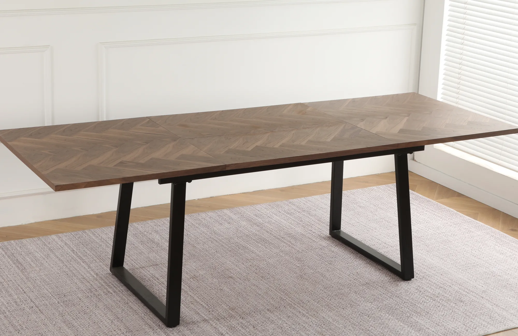 Homeville San Marino sildeben 240x90x76cm mørkebrun/sort