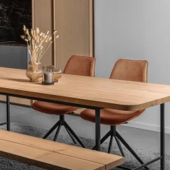 Homeville Sanne med drejefunktion cowboystof cognac