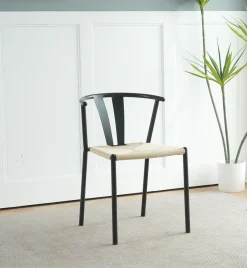 Homeville Selma med fletsæde sort/natur