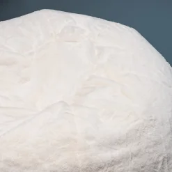 Homeville Sækkestol imiteret pels creme