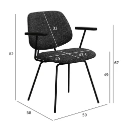 Furnhouse Sofia med armlæn sort