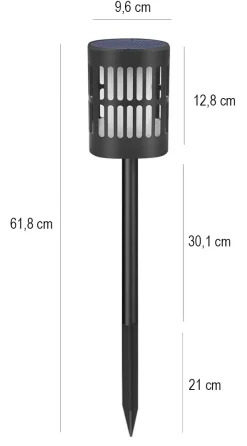 Moreland Solar lanterne med flamme