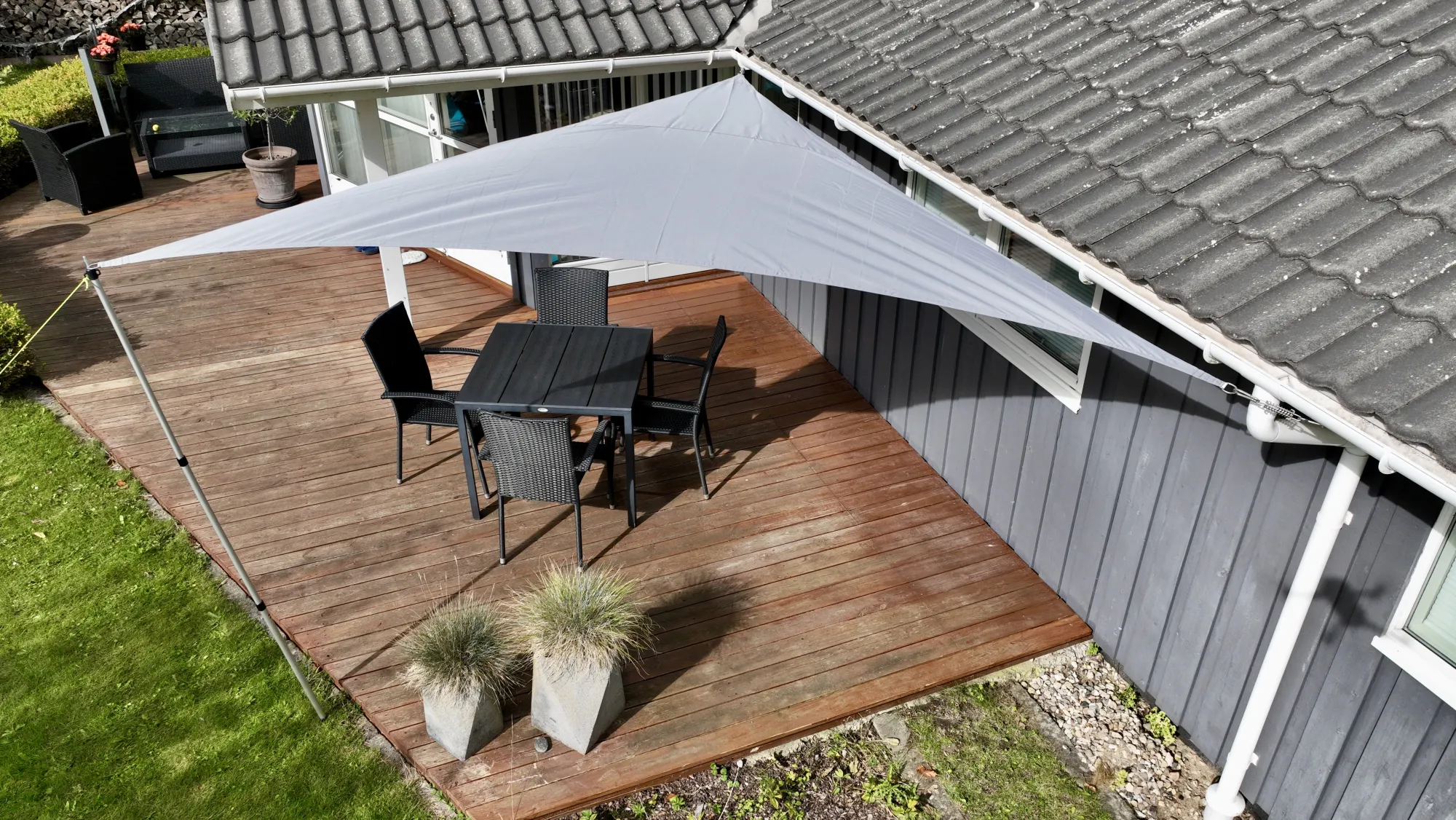 Moreland Solsejl grå LUX 5x5x5m