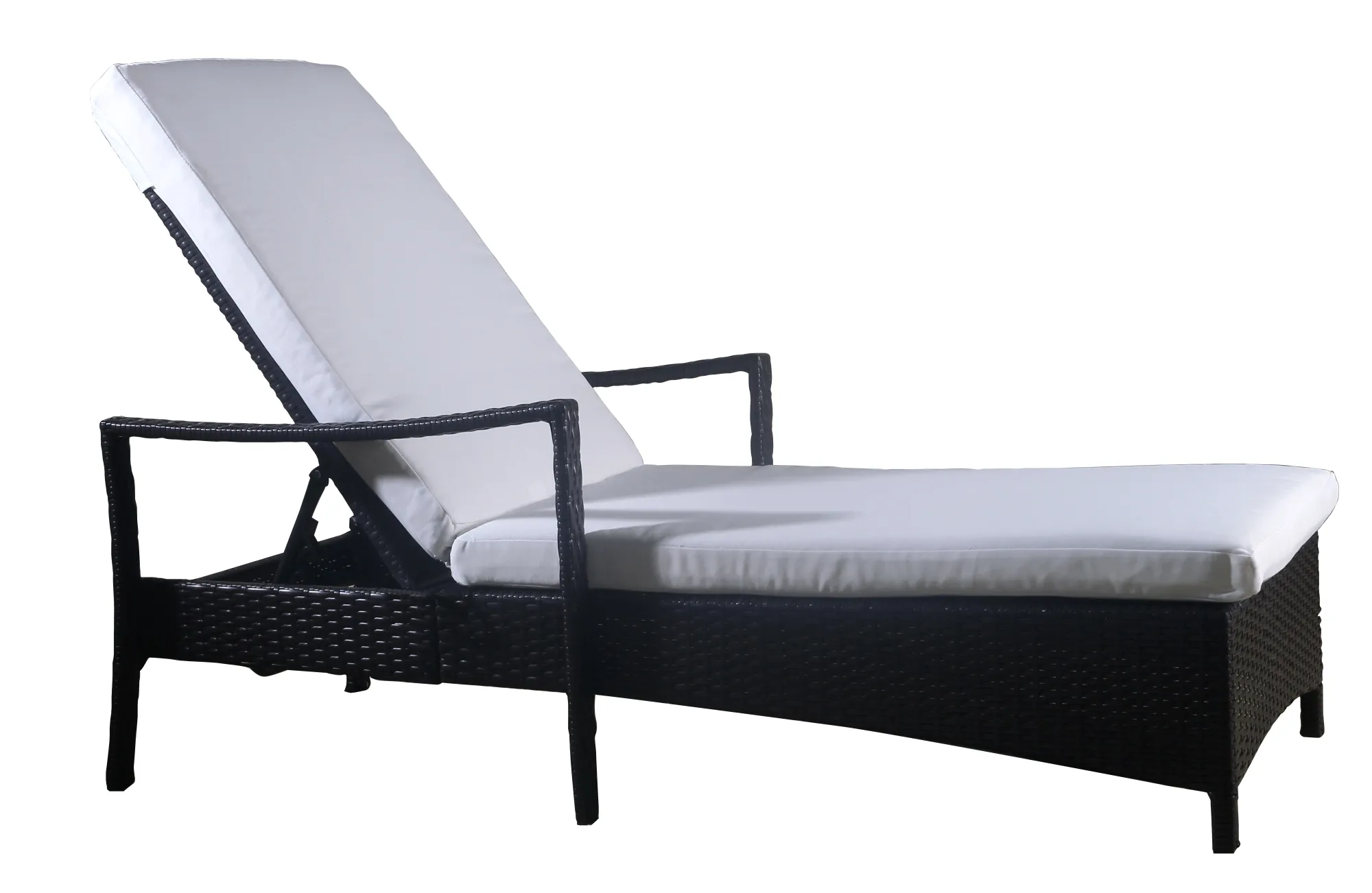 Homeville Solseng polyrattan sort/hvid