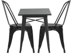 Homeville Spisebordssæt LaCroix sort/sort