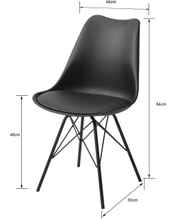 Homeville Spisebordssæt Verona/Mads sort