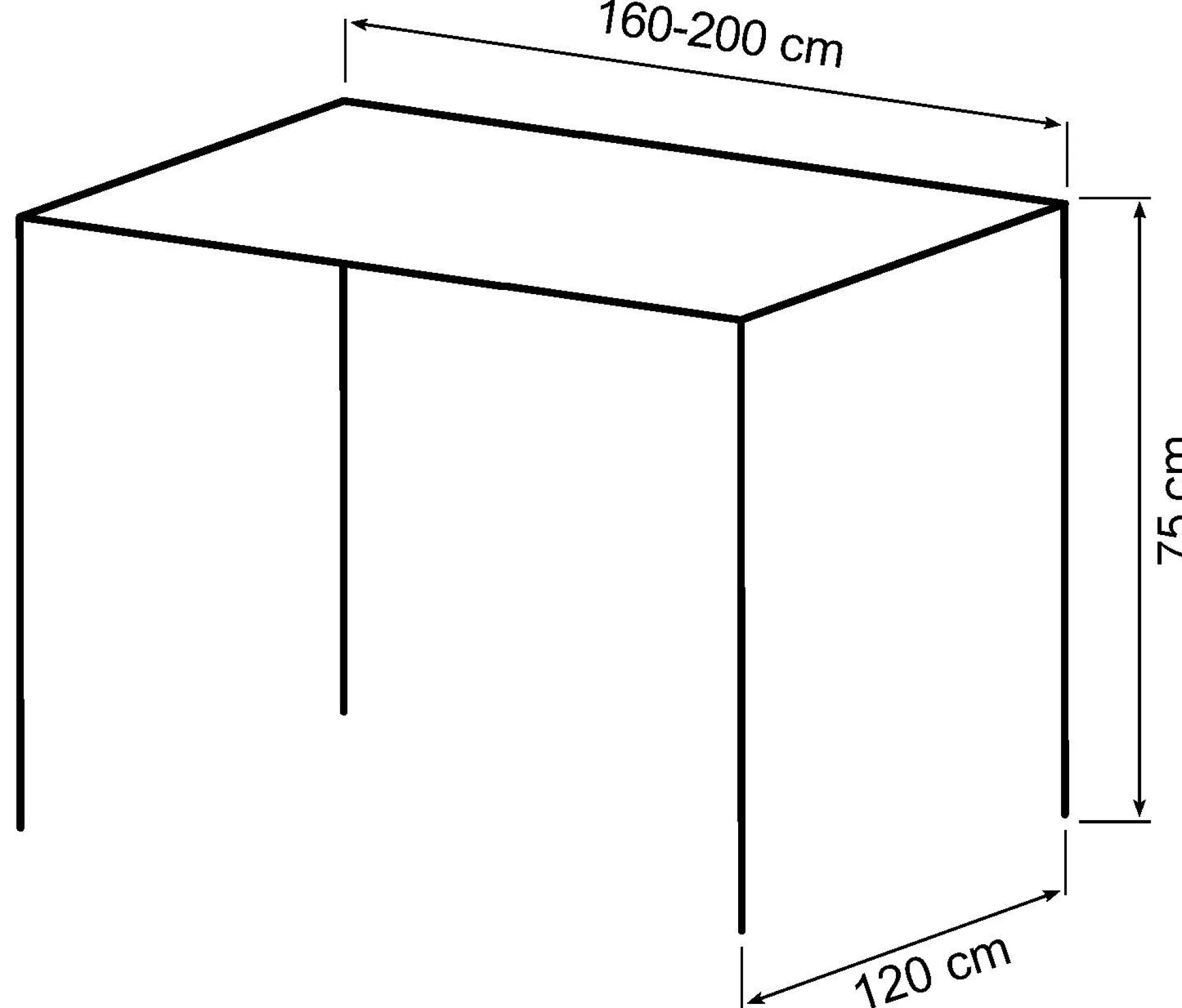 Homeville Teramo 200x120x75cm eg natur/natur