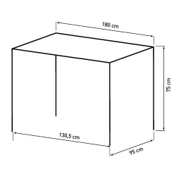 Homeville Terni 180x95x75cm eg natur/natur
