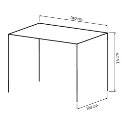 Homeville Terni 240x100x75cm eg natur/natur