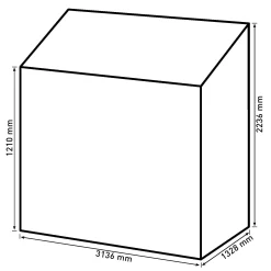 Moreland Vægdrivhus poly sort 132x313x227cm