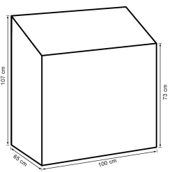 Moreland Vægdrivhus poly sort 65x100x107cm
