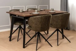 Homeville Victoria med drejefunktion suede mørkebrun