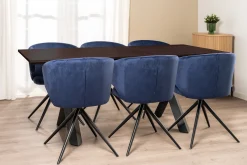 Homeville Victoria med drejefunktion velour blå